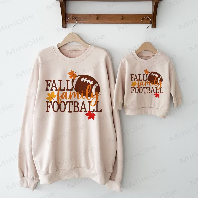 FALL FAMILY FOOTBALL Beige Family Sweatshirt - image 1