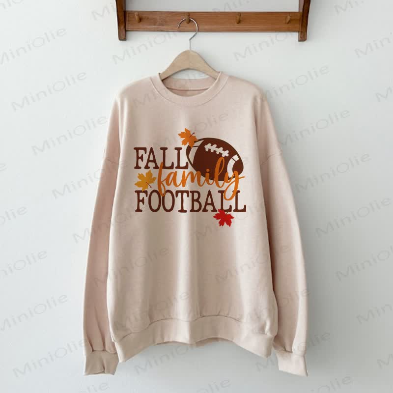 FALL FAMILY FOOTBALL Beige Family Sweatshirt - Beige - Adult Sweatshirt: XL - image 2