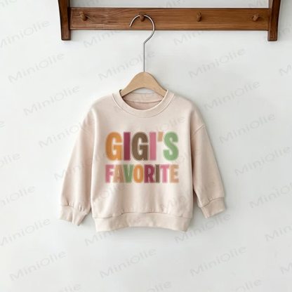 GIGI/GIGI'S FAVORITE Beige Family Sweatshirt - Beige - Baby Sweatshirt: 2-3T - image 3