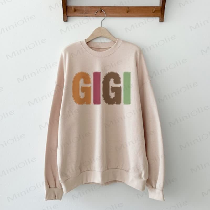 GIGI/GIGI'S FAVORITE Beige Family Sweatshirt - Beige - Adult Sweatshirt: XL - image 2