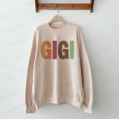 GIGI/GIGI'S FAVORITE Beige Family Sweatshirt - Beige - Adult Sweatshirt: XL - image 2