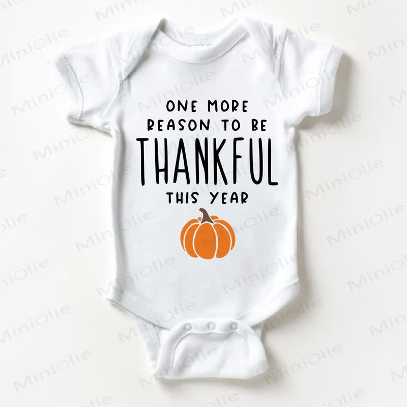 ONE MORE REASON TO BE THANKFUL THIS YEAR Baby White Bodysuit - White - 18-24M - image 1