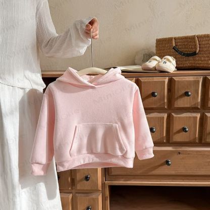 Toddler Kid Solid Color Sweatshirt - Light Pink - 10-11T - image 6