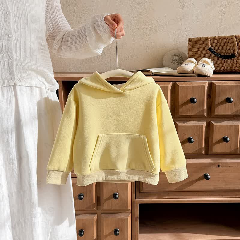 Toddler Kid Solid Color Sweatshirt - Yellow - 10-11T - image 7