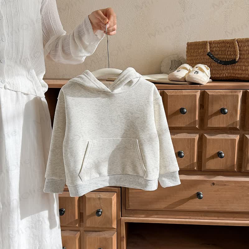 Toddler Kid Solid Color Sweatshirt - Gray - 10-11T - image 8