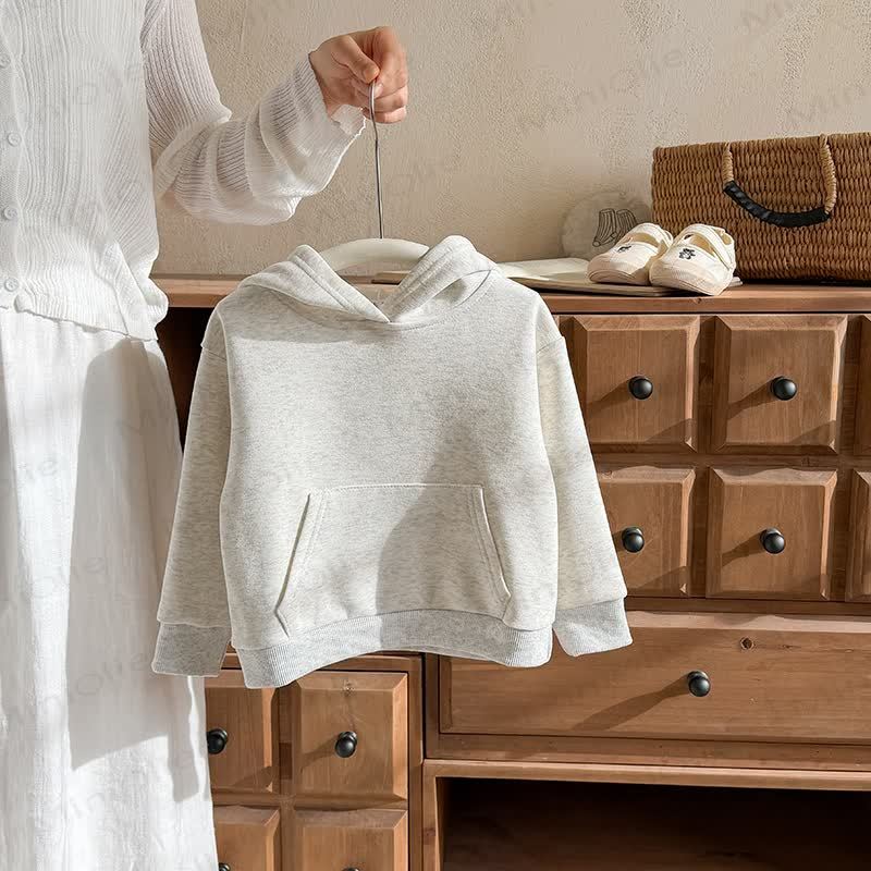 Toddler Kid Solid Color Sweatshirt - Gray - 10-11T - image 8
