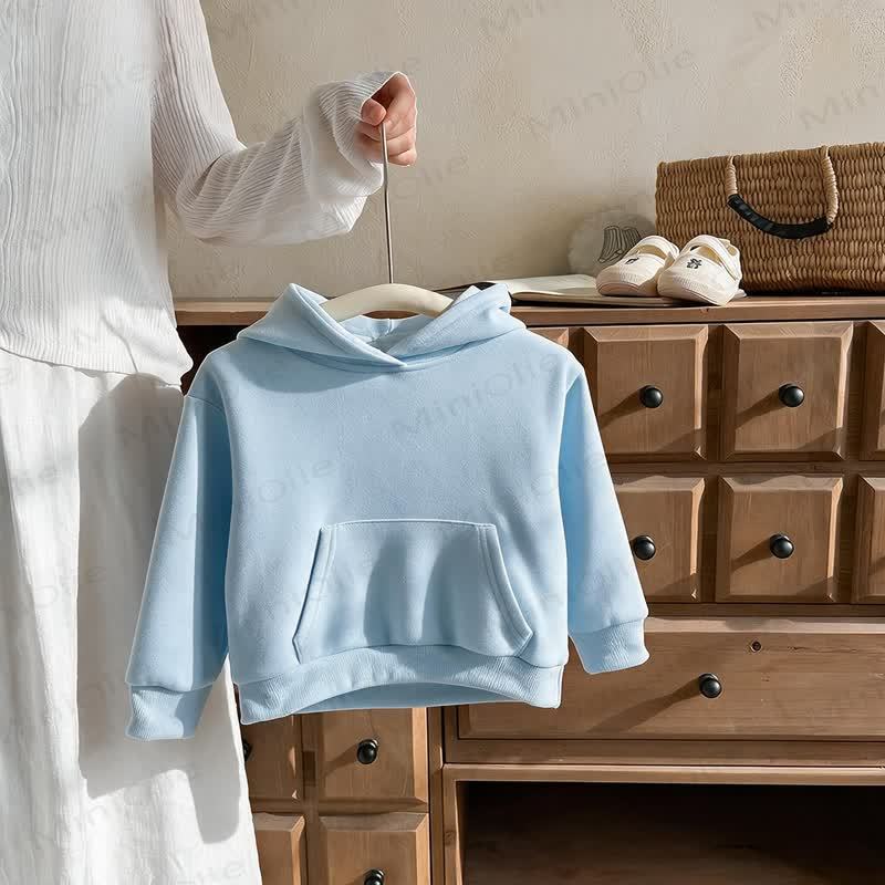 Toddler Kid Solid Color Sweatshirt - Blue - 10-11T - image 9