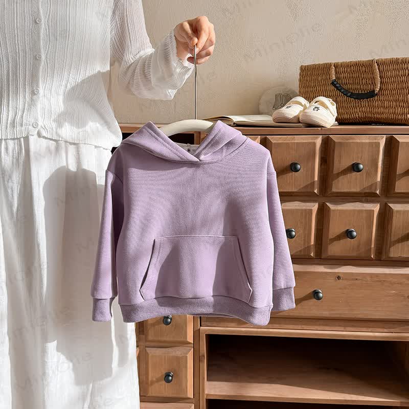 Toddler Kid Solid Color Sweatshirt - Purple - 10-11T - image 11