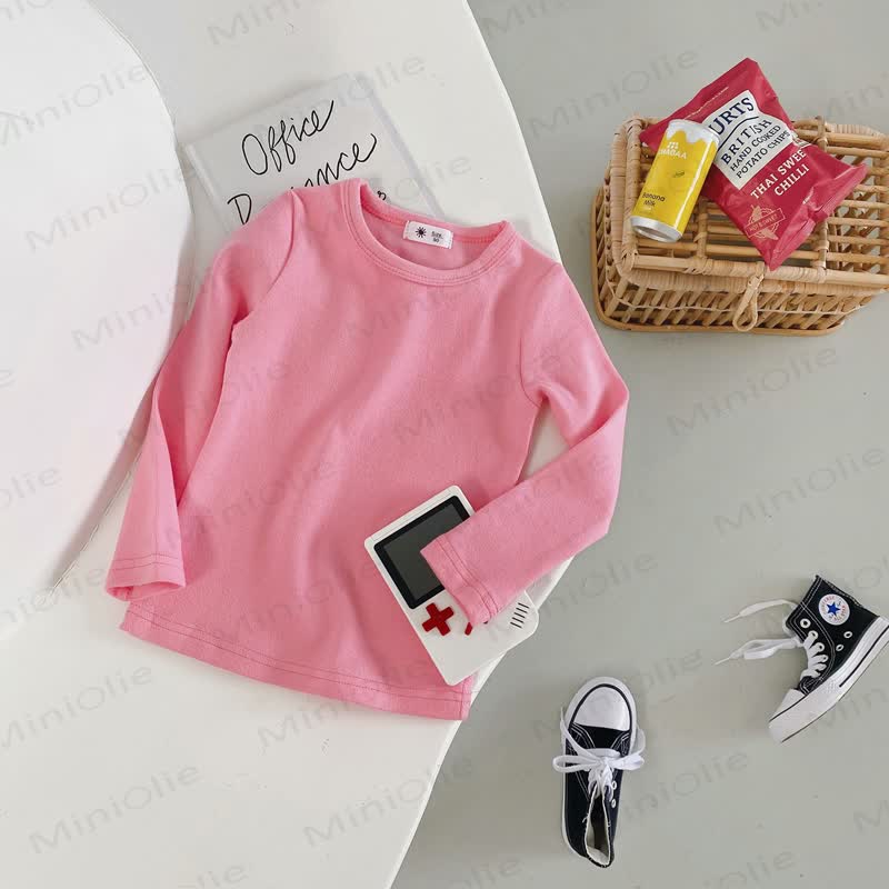 Toddler Casual Crew Neck Long Sleeve Shirt - Fuchsia Pink - 10-11T - image 10