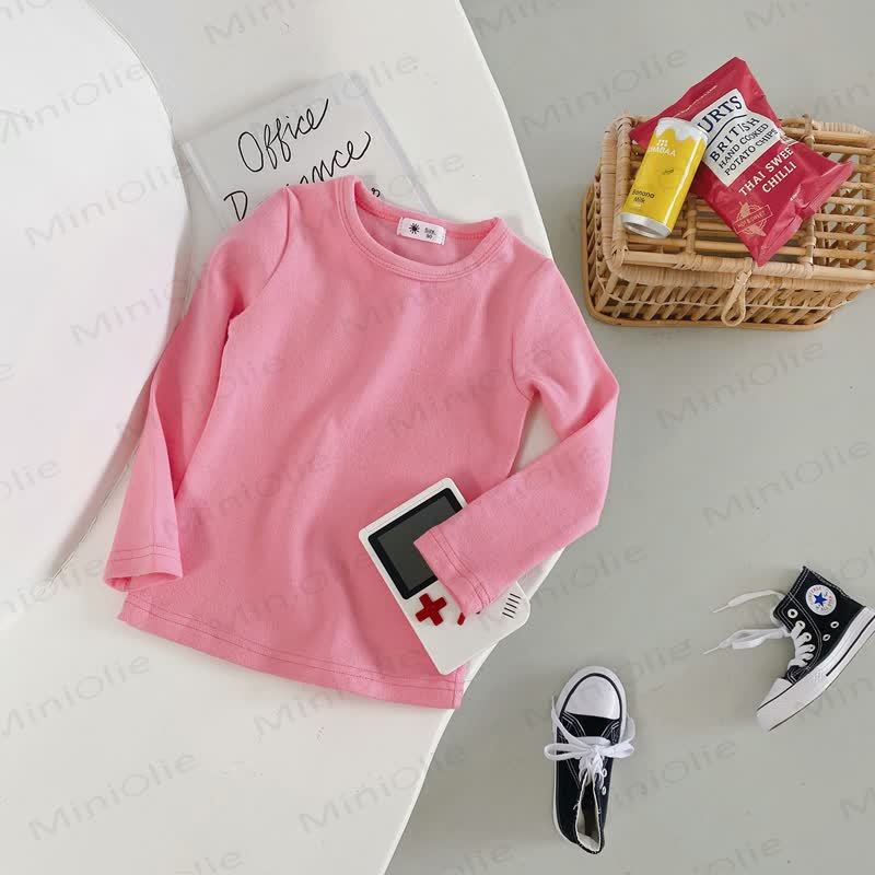 Toddler Casual Crew Neck Long Sleeve Shirt - Fuchsia Pink - 10-11T - image 10