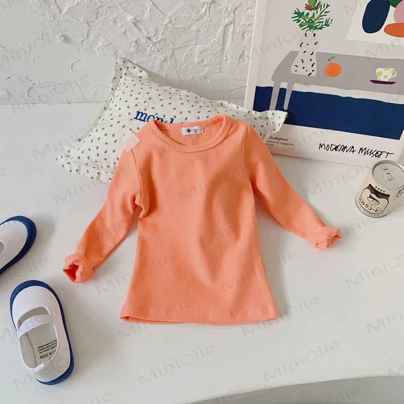 Toddler Casual Crew Neck Long Sleeve Shirt - Bright Orange - 10-11T - image 11
