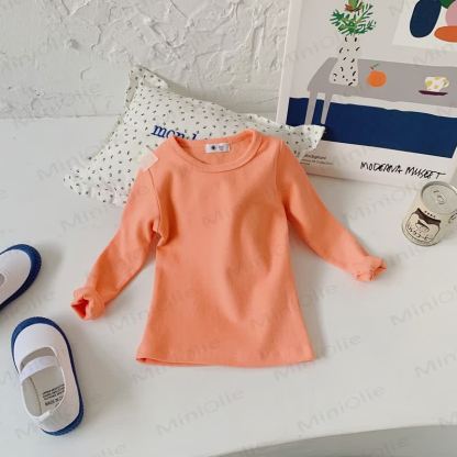 Toddler Casual Crew Neck Long Sleeve Shirt - Bright Orange - 10-11T - image 11