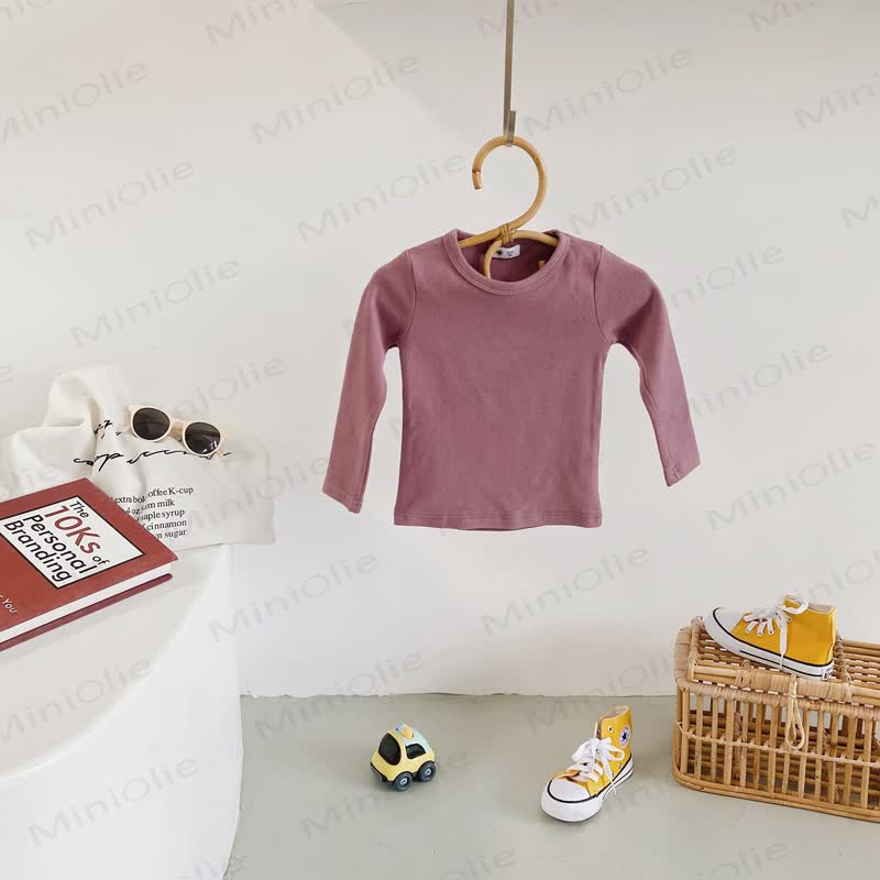 Toddler Casual Crew Neck Long Sleeve Shirt - Mauve - 10-11T - image 18