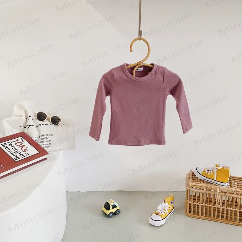 Toddler Casual Crew Neck Long Sleeve Shirt - Mauve - 10-11T - image 18