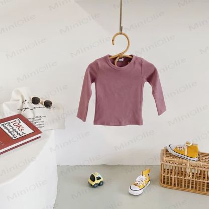 Toddler Casual Crew Neck Long Sleeve Shirt - Mauve - 10-11T - image 18