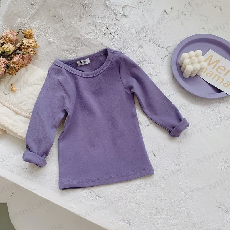 Toddler Casual Crew Neck Long Sleeve Shirt - Dusty Violet - 10-11T - image 19