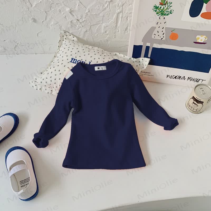 Toddler Casual Crew Neck Long Sleeve Shirt - Navy - 10-11T - image 22