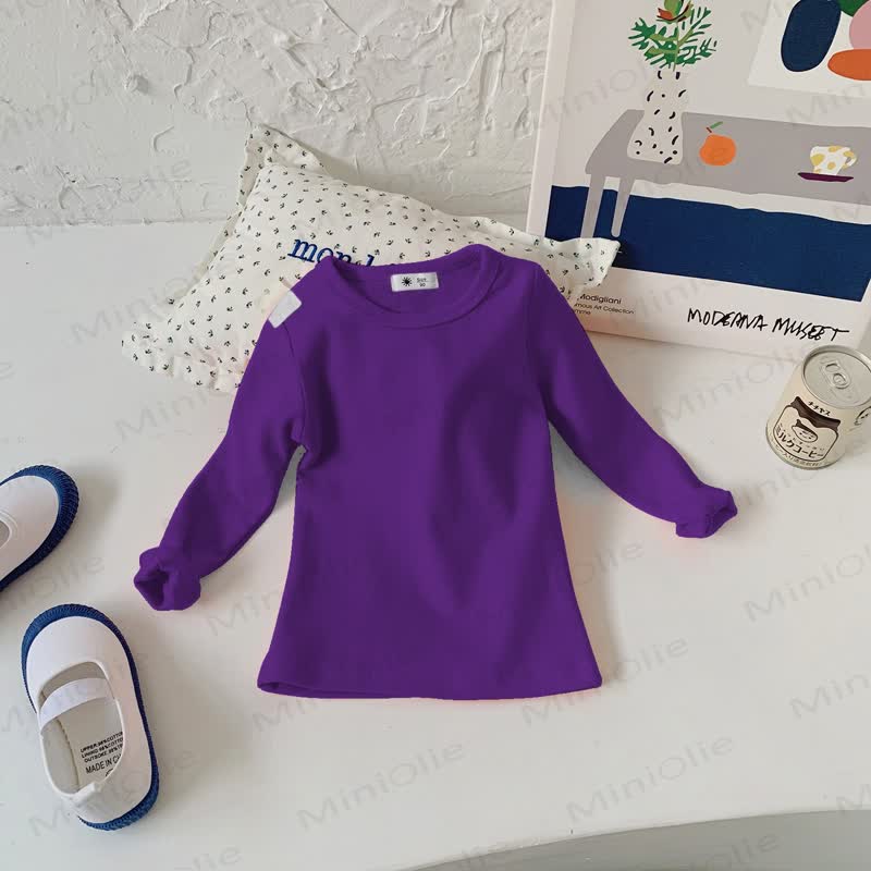 Toddler Casual Crew Neck Long Sleeve Shirt - Grape Purple - 10-11T - image 29