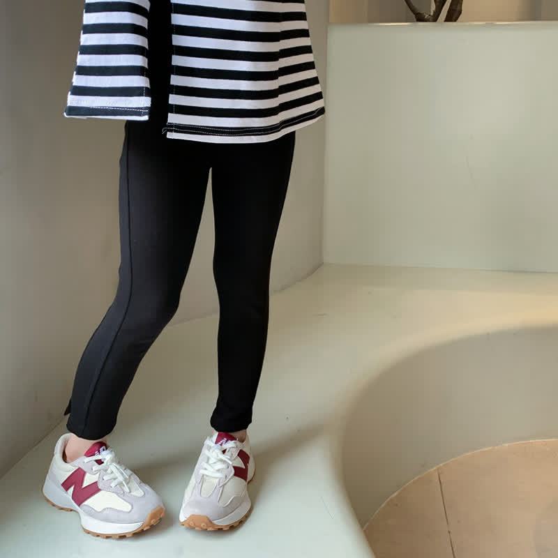 Toddler Girl Solid Color Side Slit Leggings - image 5