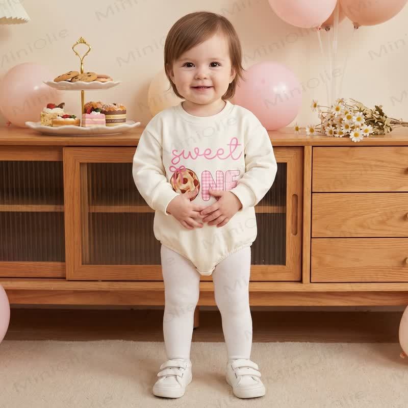 SWEET ONE Baby Birthday Donut Bodysuit - image 5