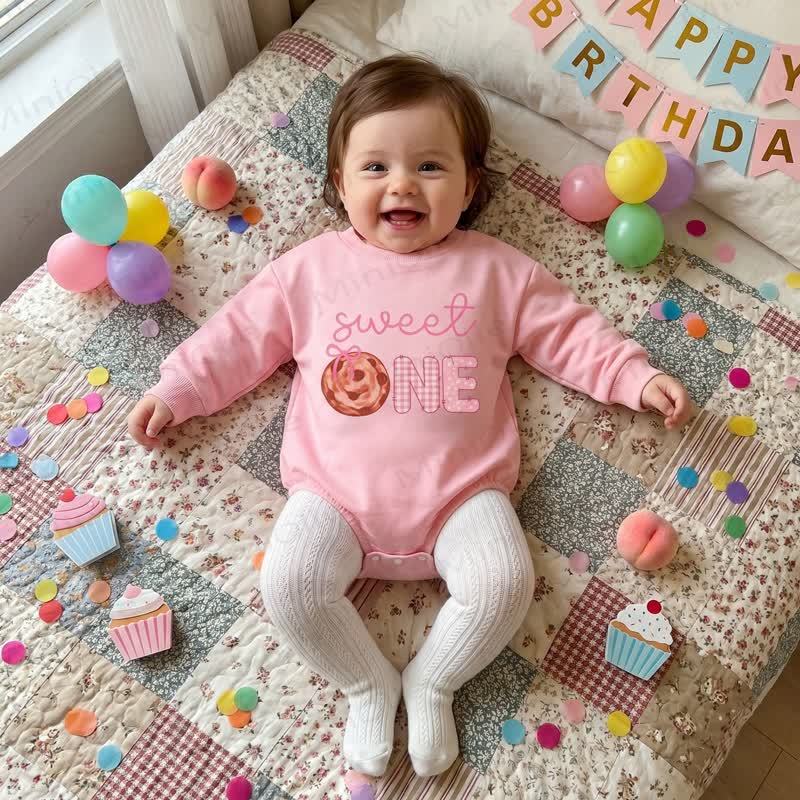 SWEET ONE Baby Birthday Donut Bodysuit - image 13