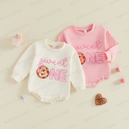 SWEET ONE Baby Birthday Donut Bodysuit - image 1