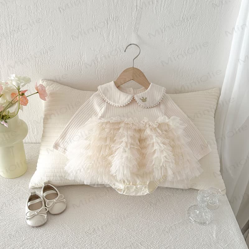 Baby Rib Peter Pan Tulle Skitred Bodysuit - image 3