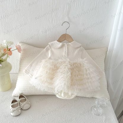 Baby Rib Peter Pan Tulle Skitred Bodysuit - image 4