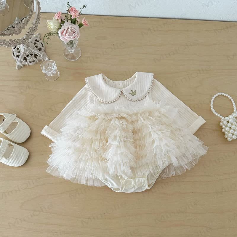 Baby Rib Peter Pan Tulle Skitred Bodysuit - image 5