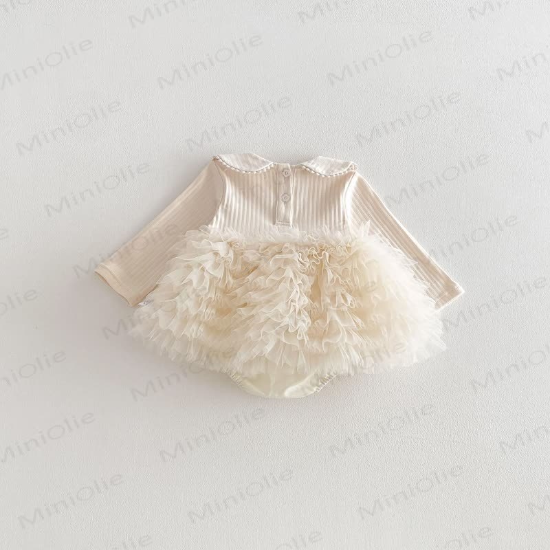 Baby Rib Peter Pan Tulle Skitred Bodysuit - image 7