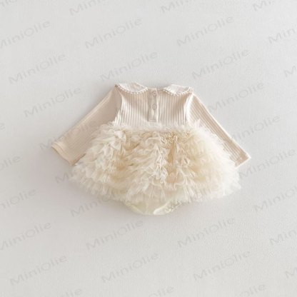Baby Rib Peter Pan Tulle Skitred Bodysuit - image 7
