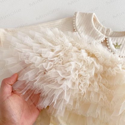 Baby Rib Peter Pan Tulle Skitred Bodysuit - image 11