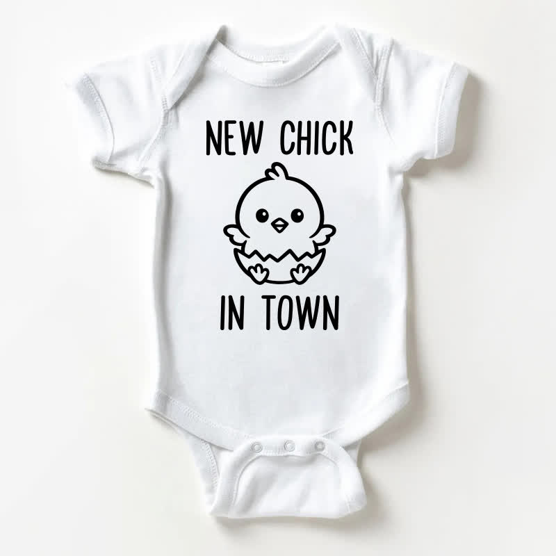 NEW CHICK IN TOWN Baby White Bodysuit - White - 18-24M - image 1