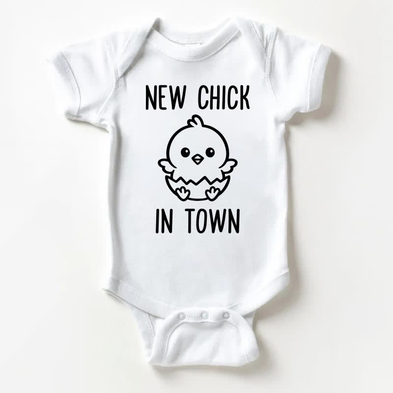 NEW CHICK IN TOWN Baby White Bodysuit - White - 18-24M - image 1