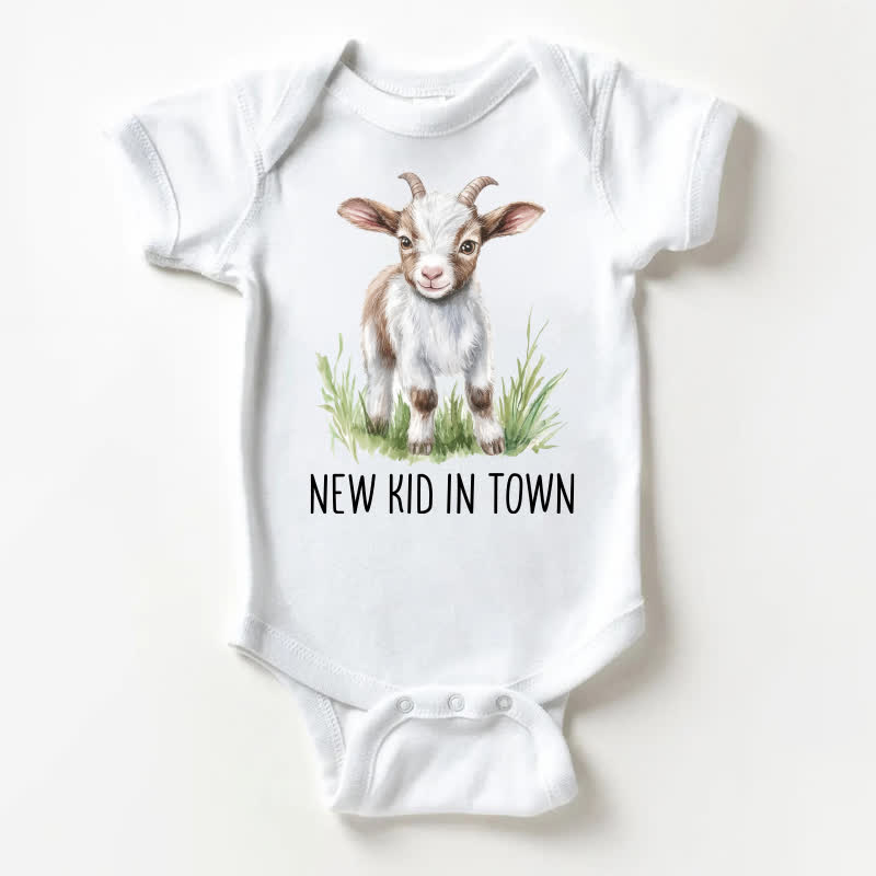 NEW KID IN TOWN Baby Lamb White Bodysuit - White - 18-24M - image 1