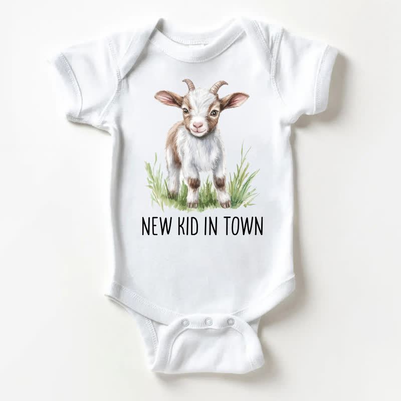 NEW KID IN TOWN Baby Lamb White Bodysuit - White - 18-24M - image 1