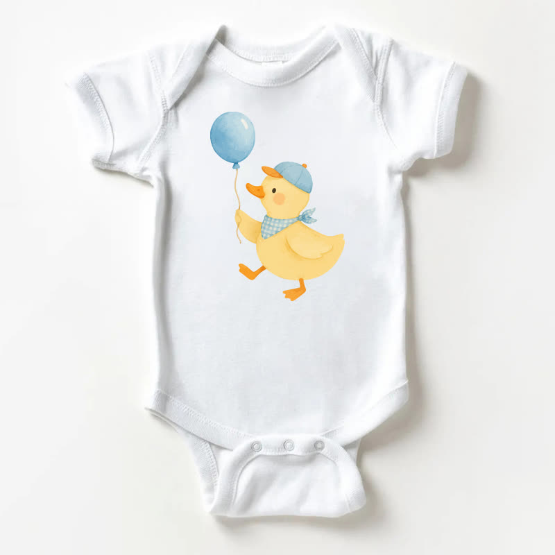 Baby Duck and Balloon White Bodysuit - White - 18-24M - image 1