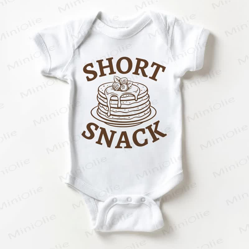 SHORT SNACK Baby White Bodysuit - White - 18-24M - image 1