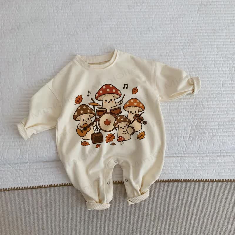 Baby Toddler Mushroom Beige Romper - Beige - 2-3T - image 1