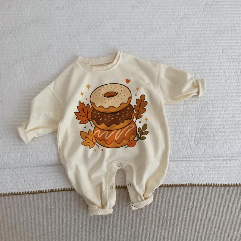 Baby Toddler Donut Beige Romper - Beige - 2-3T - image 1