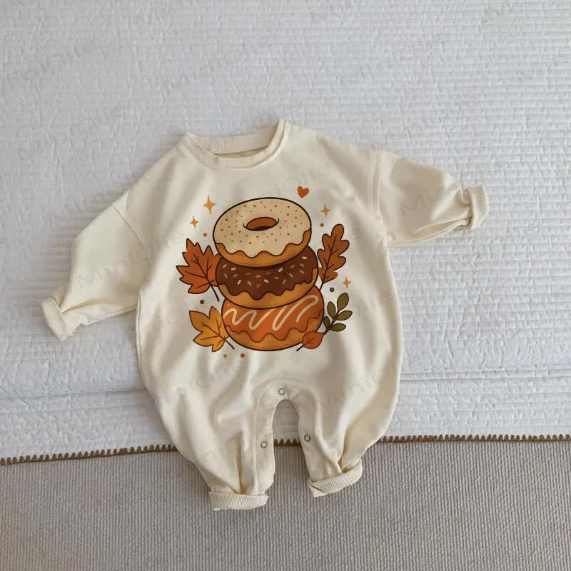 Baby Toddler Donut Beige Romper - Beige - 2-3T - image 1