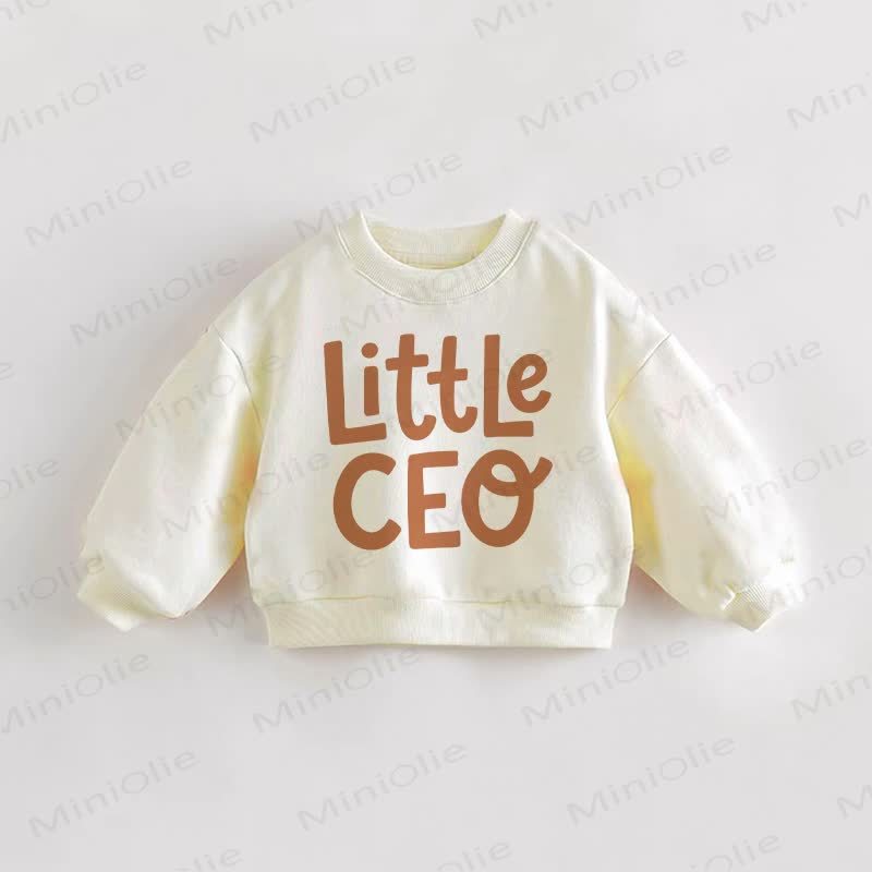 LITTLE CEO Baby Toddler Sweatshirt - Cream - 3-5T - image 1