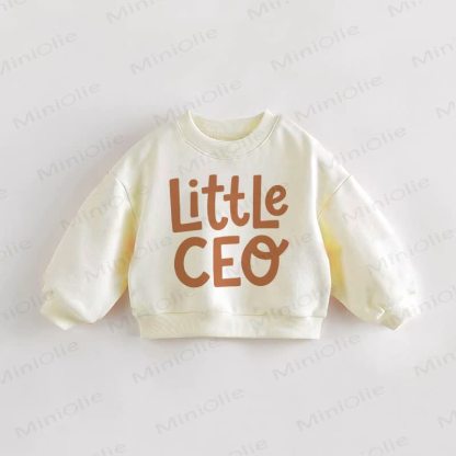 LITTLE CEO Baby Toddler Sweatshirt - Cream - 3-5T - image 1