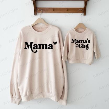 MAMA/MAMA'S GIRL Mommy and Me Beige Sweatshirt - image 1