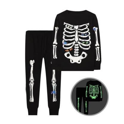 Toddler Glow In The Dark Skeleton Lounge Set - Spider - 8Y - image 7