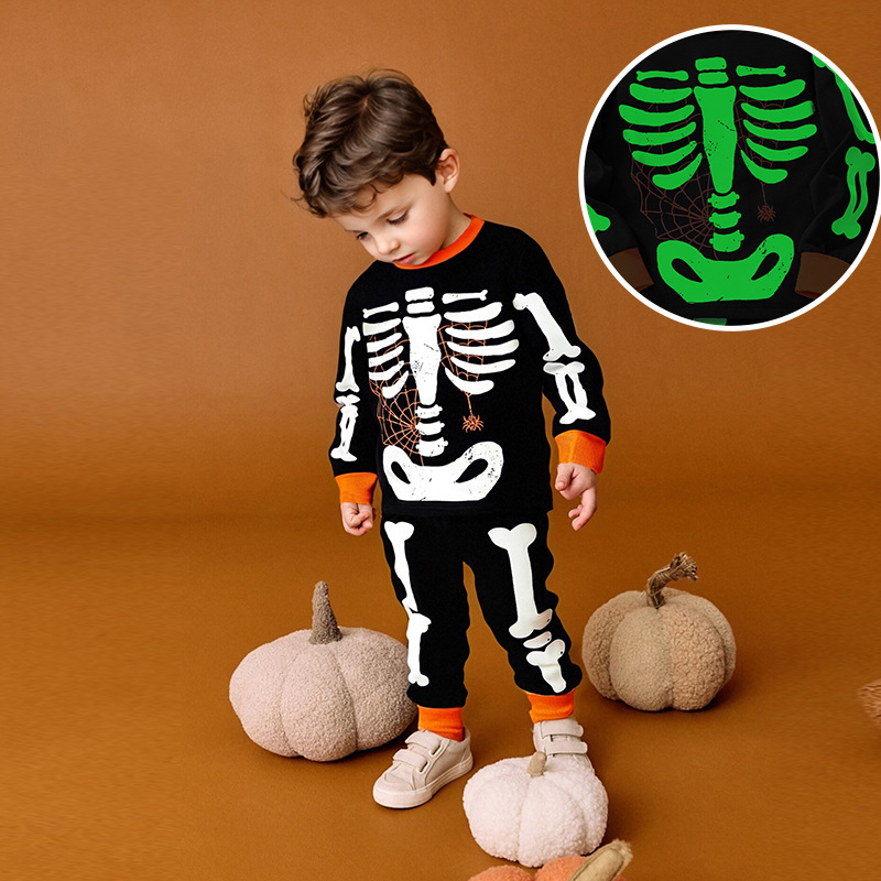Toddler Glow In The Dark Skeleton Lounge Set - image 1