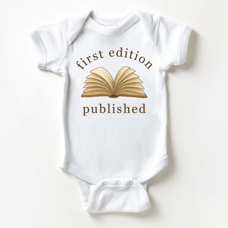 FIRST EDITION PUBLISHED Baby White Book Bodysuit - White - 18-24M - image 1