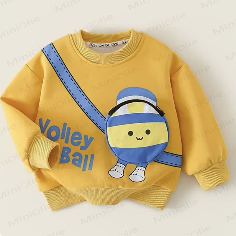 Toddler Patch Pocket Crewneck Sweatshirt - Yellow - 8-9T - image 2