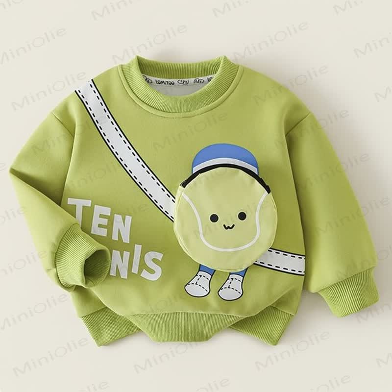 Toddler Patch Pocket Crewneck Sweatshirt - Green - 8-9T - image 3