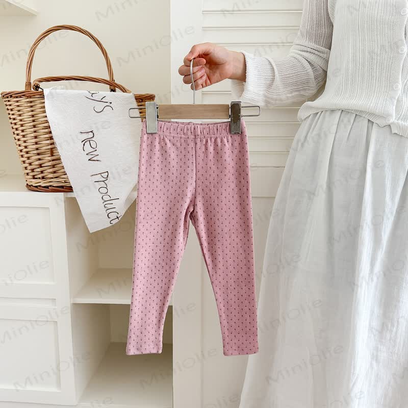 Toddler Floral Cotton Leggings - Pink - 8-9T - image 5